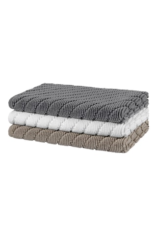 Tapis de bain Diagonal - Gris foncé - 60 x 95 cm