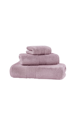 Toalha em algodão biológico Galata - Rosa - 50 x 76 cm