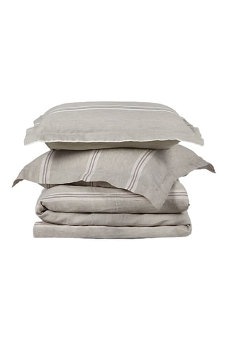 Taie d’oreiller en coton Pure Linen - Gris