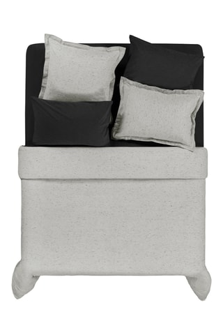 Taie d’oreiller en coton Trace - Beige chiné