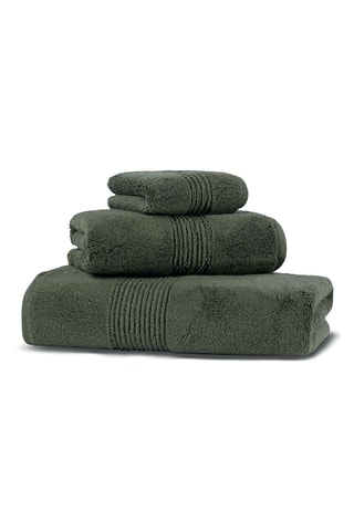 Toalha de duche em algodão biológico Galata - Verde-azeitona - 70 x 140 cm