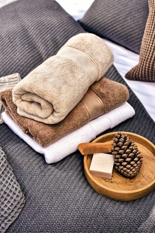 Toalha de banho Mineral - Castanho -­ 100 x 150 cm