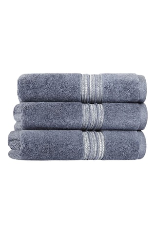 3 serviettes de toilette Antique - Bleu cobalt - 40 x 71 cm