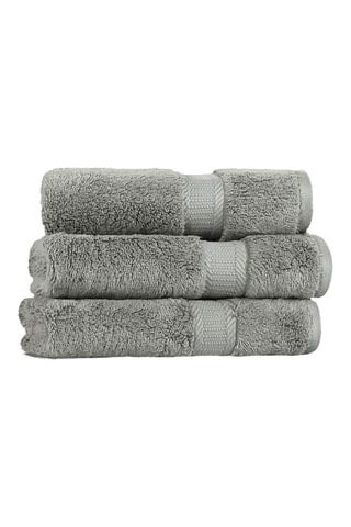 3 serviettes invité Fancy - Gris foncé - 40 x 71 cm