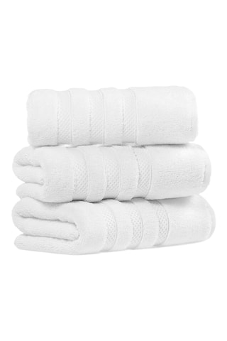 2 serviettes Kinsey - Blanc - 30 x 70 et 70 x 140 cm