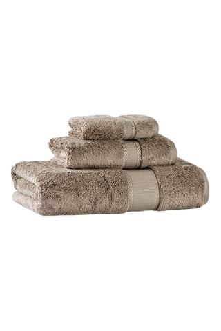 3 serviettes de bain Fancy - Marron - 76 x 142 cm