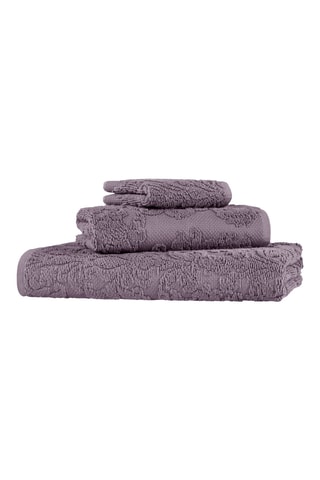 3 serviettes Patara - Violet - 30 x 40, 50 x 100 et 70 x 140 cm