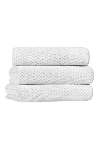 2 serviettes Punto - Blanc - 50 x 90 et 70 x 140 cm