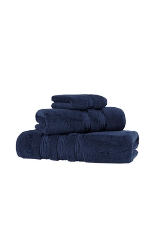 3 serviettes Niva - Bleu marine - 30 x 40, 50 x 100 et 100 x 150 cm