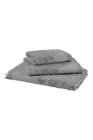 3 serviettes Penna - Gris - 50 x 100, 76 x 142 et 100 x 180 cm