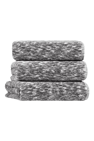 2 serviettes Grade - Gris foncé et blanc - 50 x 90 et 70 x 140 cm