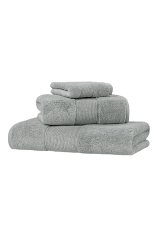 3 serviettes en coton biologique Ash - Gris - 30 x 40 x 100, 70 x 140 et 100 x 150 cm
