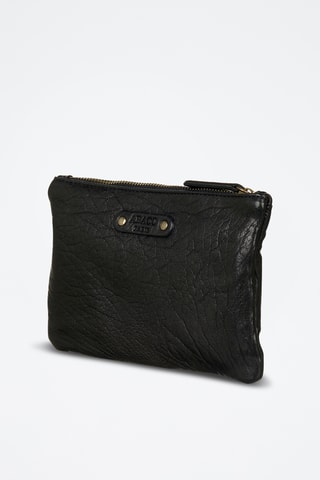 Pochette en cuir d'agneau Zoé - Noir