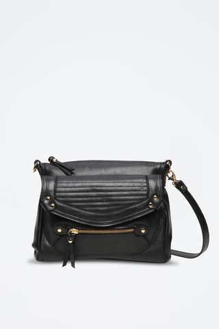 Sac bandoulière en cuir Giulia - Noir