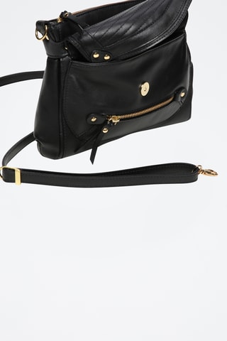 Sac bandoulière en cuir Giulia - Noir