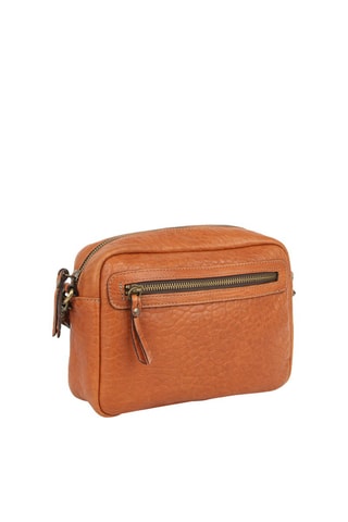 Sac bandoulière en cuir d'agneau Maelys - Camel