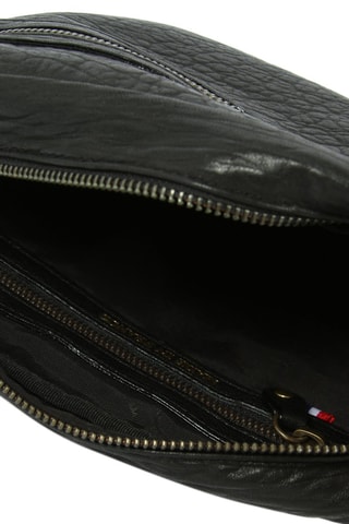 Sac bandoulière en cuir d'agneau Maelys - Noir