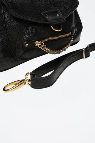 Sac à main en cuir Mini Odelia - Noir