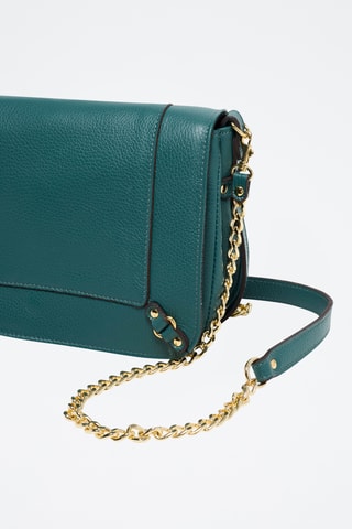 Sac bandoulière en cuir Seren - Doré et vert