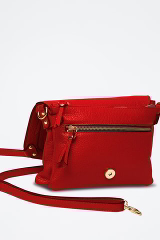 Sac bandoulière en cuir Bayne - Rouge