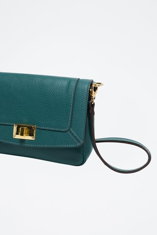 Sac bandoulière en cuir Gaby - Doré et vert