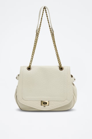 Sac bandoulière en cuir d'agneau Joyce - Blanc