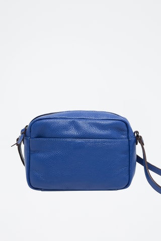 Sac bandoulière en cuir Marelys - Bleu