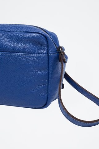 Sac bandoulière en cuir Marelys - Bleu