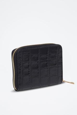 Compagnon en cuir Mini Waly - Noir