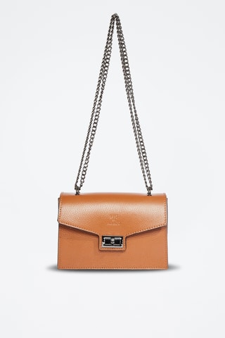 Sac bandoulière en cuir Maegan - Camel