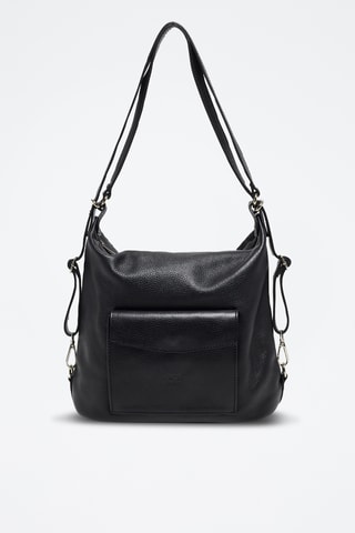 Sac bandoulière en cuir Effia - Noir