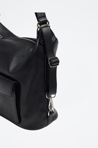 Sac bandoulière en cuir Effia - Noir