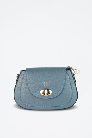 Sac bandoulière en cuir FAE  - Bleu clair