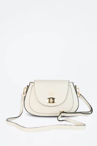 Sac bandoulière en cuir FAE  - Blanc