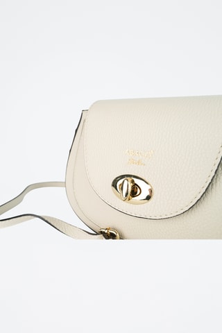 Sac bandoulière en cuir FAE  - Blanc