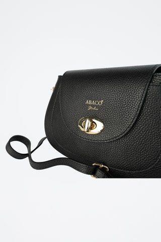 Sac bandoulière en cuir FAE  - Noir