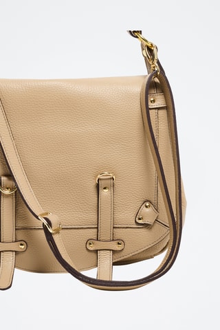 Sac bandoulière en cuir Jamily - Nude