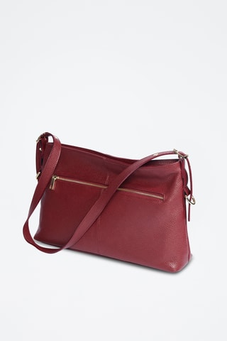 Sac bandoulière en cuir Zita - Bordeaux