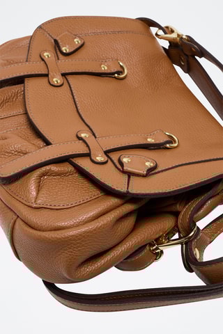 Sac à main en cuir Mini Jamily - Camel