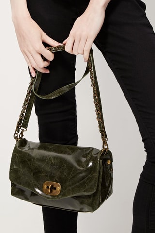 Sac bandoulière en cuir Hero - Kaki