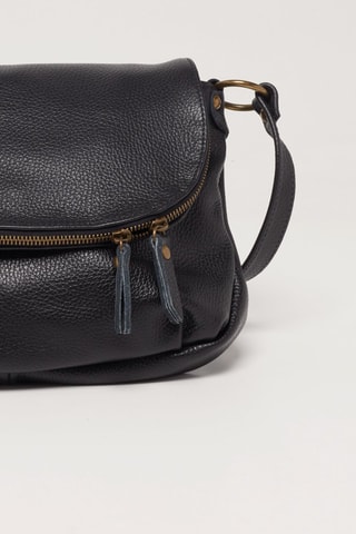 Sac bandoulière en cuir Lana - Noir