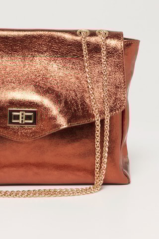 Sac bandoulière en cuir Maku - Orange