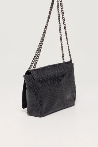 Sac bandoulière en cuir Tatou - Noir