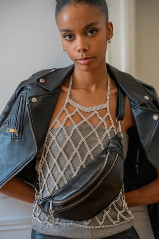 Banane en cuir Lyat - Noir