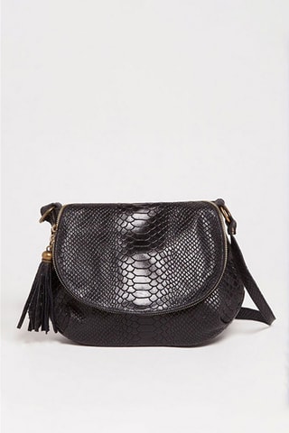 Sac bandoulière en cuir Lana - Noir