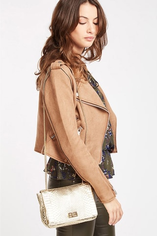 Sac bandoulière en cuir Tatou - Doré