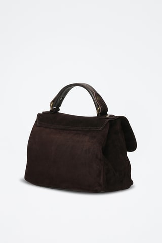 Sac bandoulière en nubuck Louis - Marron