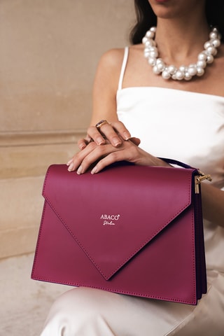 Sac bandoulière en cuir Celia - Bordeaux