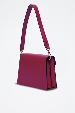 Sac bandoulière en cuir Celia - Bordeaux