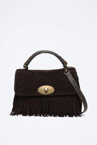 Sac bandoulière en nubuck Louis Frange - Marron